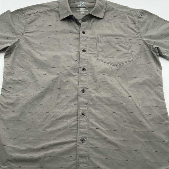 Kuhl Tapered Fit Shirt Mens Size Small Short sleeve Collared Button down Gray - Picture 2 of 10